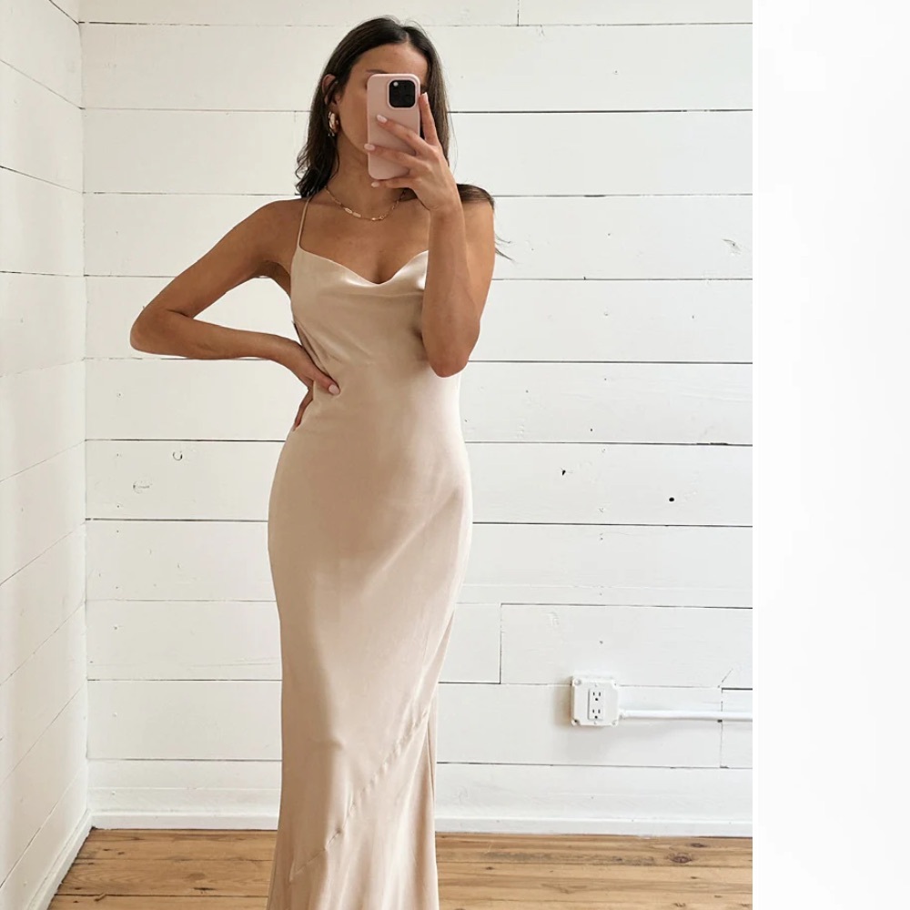 Show Me Your MuMu Cream Maxi Dress - Picture 3 of 6
